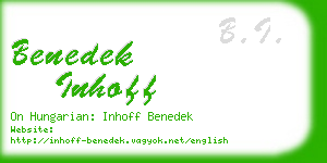 benedek inhoff business card